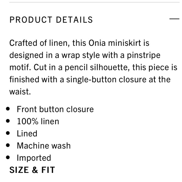 ONIA LINEN WRAP MINISKIRT NWT - Picture 7 of 8